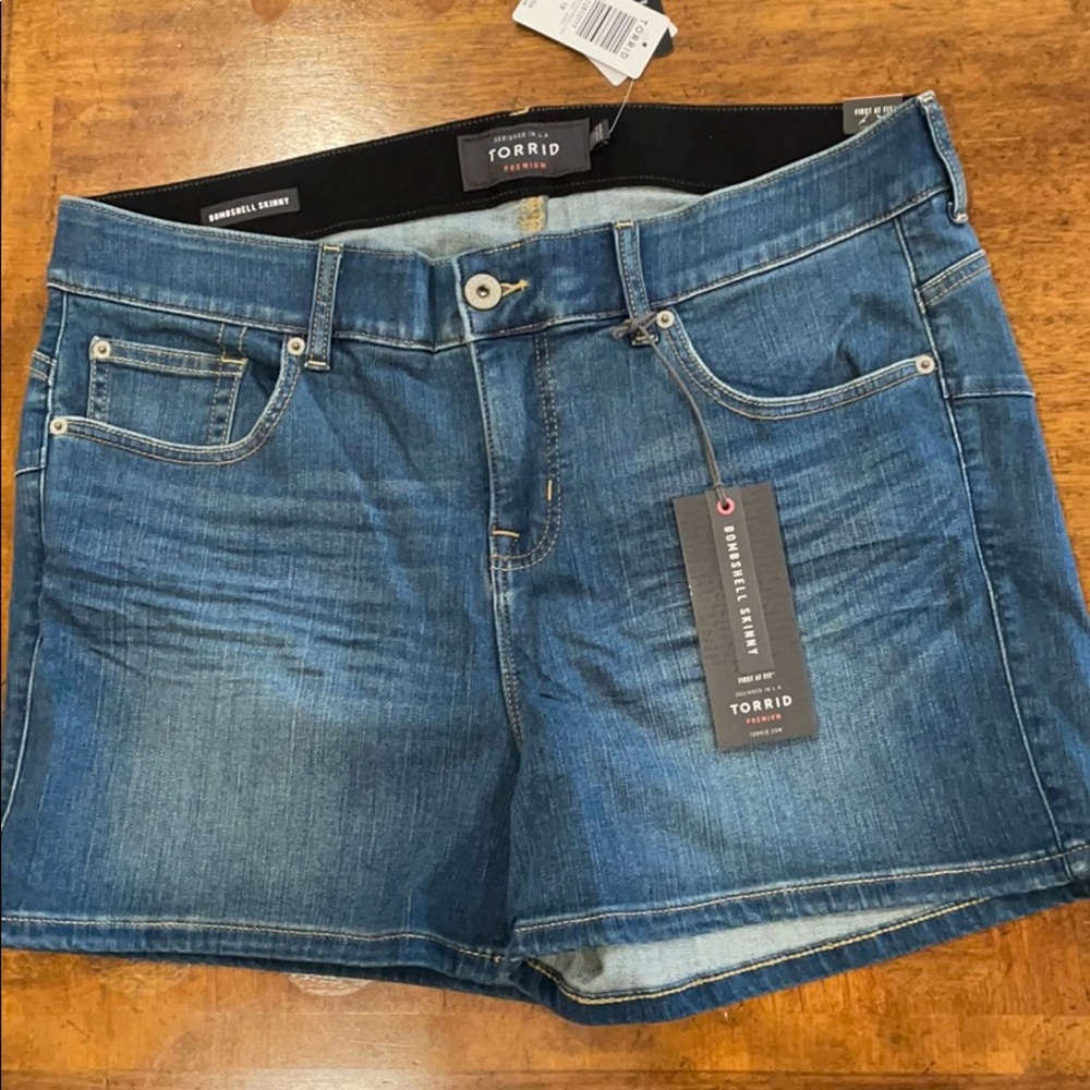 Torrid Denim Jean Premium Bombshell Skinny Shorts